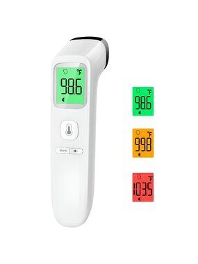 Forehead Thermometer with Fever Alarm, LCD Display and Memory Function,